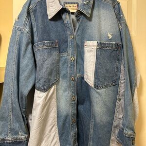 We The Free Blue Denim Jacket